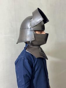 Casque de Chevalier Noir, Armure Médiévale Portable, Costume Gothique en Acier, Casque Viking pour Cosplay - Product Image 4
