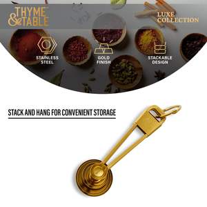 Ensemble de cuillères à mesurer en acier inoxydable de 5 pièces, lot de 4 outils de cuisine essentiels - Product Image 3