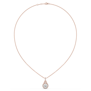 Unique 2.21Ct Round Brilliant Cut Lab Grown Diamond <b>Pendant</b> 14K <b>solid</b> <b>Gold</b> Fine Jewelry <b>pendants</b> for women - Product Image 5
