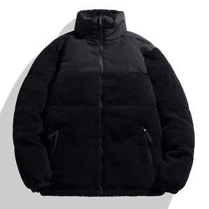 Chaqueta Acolchada Extra Grande Personalizada para Hombre, Cortavientos, Abrigo de Invierno para Hombre, Color Sólido, con Cierre - Product Image 5