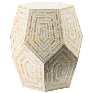 Luxury Bone Inlay Side Table Handmade Wooden Mosaic Design Bedside End Table Floral Accent Furniture Custom Bedroom Living Room - Product Image 6