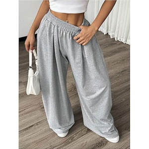 Pantalon de jogging ample taille haute pour femme, coupe large, confortable et décontracté, avec élastique, style athlétique - Product Image 4