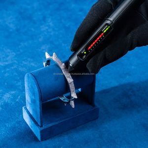 Style européen et américain S925 Bracelet à rivets en argent Hip Hop Full Moissanite Bracelet tendance Hip Hop pour hommes et bracelets - Product Image 5