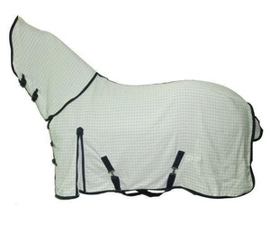PRIMA Horse Summer <b>Sheet</b> Fixed Neck Cover Lightweight Ripstop Polycotton Fabric Summer Horse Rug Combo for Indoor-Outdoor Use - Product Image 1