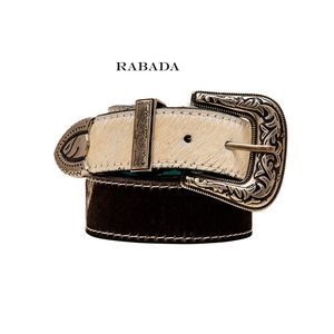 Cinturones tallados a mano de estilo occidental Cinturones de cuero con estilo Cinturón de cuero de vaca real de moda - Product Image 1