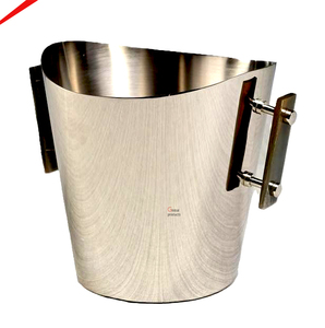 Seau à champagne en acier inoxydable, refroidisseur à vin, seau à glace pour hôtels et restaurants, refroidisseur à vin pour fêtes avec poignées en bois - Product Image 1