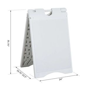 Cornice Pubblicitaria Pieghevole Portatile in Plastica 22x28 Pollici, Espositore Bifacciale Quadrato in Alluminio per Mostre - Product Image 3