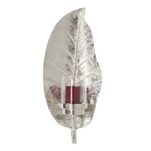 Porte-bougie de la plus haute qualité avec cheminée en verre en aluminium couleur argent, porte-bougie mural aux meilleurs prix - Product Image 1