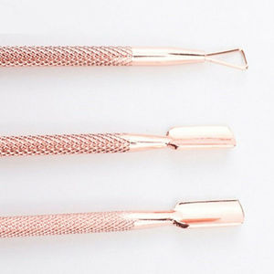 Precio al por mayor KAAMIR INSTRUMENTS Herramienta de cuidado de uñas de acero inoxidable con logotipo personalizado OEM, empujador de cutículas cuadrado duradero de doble uso - Product Image 2