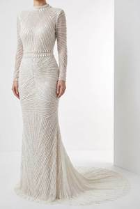 ชุดเดรสงานเลี้ยงฉลองสมรสสีโรสโกลด์สุดหรูหรา ประดับเลื่อมทรงเมอร์เมด แขนยาว สง่างาม เหมาะสำหรับเพื่อนเจ้าสาว ชุดราตรีสำหรับงานเลี้ยงอย่างเป็นทางการ - Product Image 3