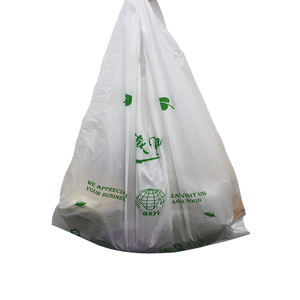 Reusable Clear Compostable Shopping T-shirt Bag Cheap Strong Durable Exquisite <b>Packaging</b> Custom Tailored Production Wholesale - Product Image 4
