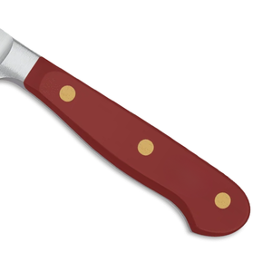 Couteau de cuisine professionnel avec manche riveté rouge, lame en acier inoxydable tranchante pour couper et trancher la viande et les légumes - Product Image 4