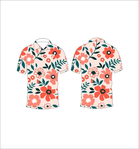 Polo con estampado floral para hombre, manga corta, informal, ligero, transpirable, ajustado, a la moda, para verano - Product Image 3