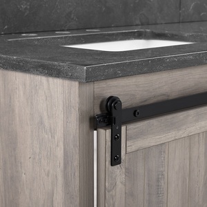 JY Furniture's Elegant Modern European Style Solid Wood Bathroom Vanity Cabinet LED <b>Mirror</b> High Quality for Apartments Hotels - Product Image 4