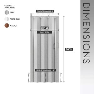 ฉากกั้นห้องพับได้ PVC สีเทา ขนาด 36 นิ้ว สำหรับใช้ภายใน - Product Image 4