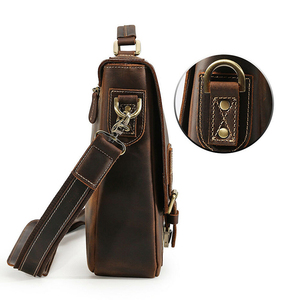 Leather <b>Sleeve</b> Case For <b>Laptop</b> Leather Stand Cover Portable Leather <b>Laptop</b> Bag Handheld Briefcase - Product Image 5