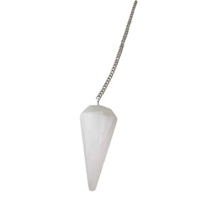 Péndulo de Cristal de Selenita Blanca Natural para Radiestesia, Pulido y Facetado, para Sanación, Reiki y Feng Shui, Venta al por Mayor - Product Image 3