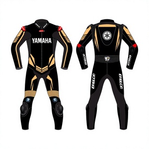 Traje de Carreras de Motocicleta Ramaha de Cuero de Vaca/Canguro, Mono de Una Pieza, Traje de Motociclista con Protección OEM CE - Product Image 1