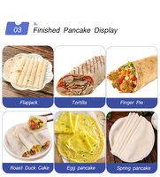 Presse à crêpes commerciale automatique pour production continue en cuisine centrale
