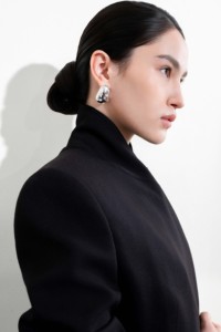Blazer de mujer al por mayor, nuevo, de doble botonadura, corte esculpido, con cuello de muesca, estilo relajado, para oficina - Product Image 6