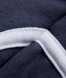 Sweat à capuche premium à empiècements contrastants en molleton de coton épais, style streetwear, coupe oversize décontractée - Product Image 4
