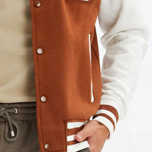 Chaqueta de Béisbol Vintage para Hombre, Talla Grande, Estilo Letterman, Larga, con Bordado de Cadena, Cuello Alto de Lana, Transpirable para Invierno - Product Image 6