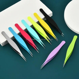 2025 acier inoxydable cosmétique beauté maquillage outil incurvé sourcil pince à épiler pour sourcils et cils épilation pointe pointue tondeuse - Product Image 6