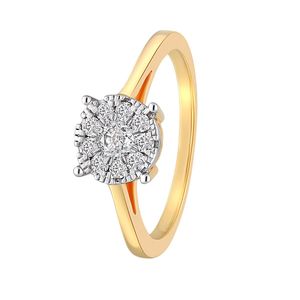 Anillo de Compromiso Solitario con Diamante Cultivado en Laboratorio, en Oro Amarillo de 14K, Corte Redondo - Product Image 2