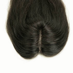 Topper de cheveux naturels ondulés en cheveux humains, base en soie et dentelle mono, postiche à clipser, extensions capillaires pour femmes souffrant de cheveux clairsemés - Product Image 3