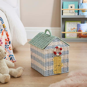 Panier en papier pour enfants, rangement de jouets, organisateur de chambre d'enfant tissé à la main, rotin naturel, fabricant, fournisseur en gros, OEM - Product Image 2