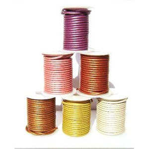 Genuine Leather Cords <b>Copper</b> Metallic Vintage Finish DIY Jewelry Making <b>Bracelet</b> Necklace Craft Findings Available 2mm 2.5mm 3mm - Product Image 5