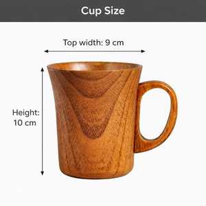 Personalized Rustic Handcrafted Brown Wooden <b>Mug</b> with Engraving Customized Logo & Design Polished Finish for Business Gifts - Product Image 4