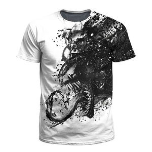 T-shirts décontractés pour hommes, col rond, coupe classique, imprimés par transfert thermique, couleur unie, 100% coton respirant - Product Image 4