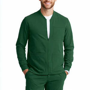 Long Sleeve Unisex Stretch Medical <b>Scrub</b> Jackets Nursing <b>Scrub</b> Uniform - Product Image 6