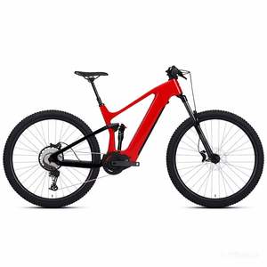 Vélo électrique en fibre de carbone avec pneus 29/27,5 2.4, double suspension, moteur central octogonal 500W, batterie lithium 48V 15Ah - Product Image 1