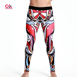 MMA Grappling <b>Tights</b> Spats Plus Size Breathable Custom Sublimation Printing Elastic Waist <b>Compression</b> Running Training Sports - Product Image 1