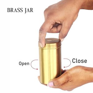 Handmade Brass Container Budget Friendly Storage <b>Jar</b> for Kitchen Spices Dry Fruits and Daily Use Brass Container - Product Image 1