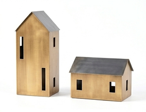 Fresh Selling Set Of Two Candle Holder Vintage House Shaped Metal <b>Lantern</b> <b>Tealight</b> <b>Lantern</b> House Dining Room Table Decor Crafts - Product Image 6