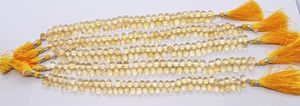 ลูกปัดพลอยซิทรินสีเหลืองธรรมชาติทรงหยดน้ำเหลี่ยมเพชรพลอย ขนาด 5x8 มม. ลูกปัดซิทรินทรงหยดน้ำด้านข้าง ความยาว 9 นิ้ว สำหรับทำเครื่องประดับ - Product Image 5