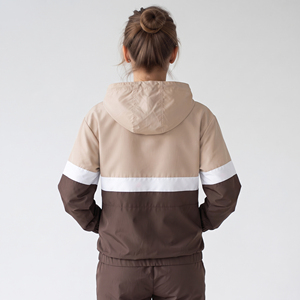 3/4 <b>Zipper</b> Women Windbreaker Hoodie Custom Embroidered Printed Front Hooded Pullover Jacket 100% Nylon Waterproof Hiking <b>Top</b> - Product Image 2