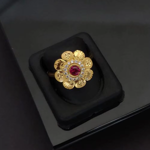 Bague de mode plaquée or avec pierre autrichienne, style élégant et luxueux - Product Image 3
