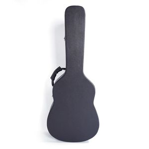 Custodia rigida per chitarra classica da 39 pollici, design Microgroove nero opaco, realizzata in legno - Product Image 2
