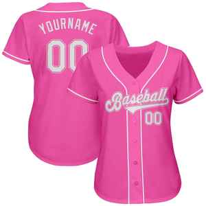 Camiseta de Softbol Personalizada para Mujer, X Sports City, Poliéster Rosa, Cuello en V, Manga Corta, Ajustada, Nombre del Equipo, Número, Impresión Sublimada - Product Image 6