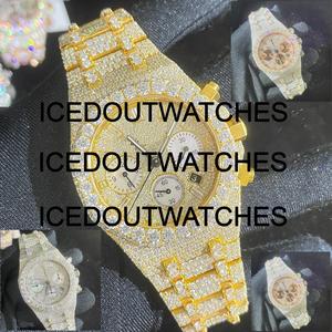 Reloj Mecánico de Lujo para Hombre con Diamantes Moissanite VVS, Bisel de Acero Inoxidable y Diseño Iced Out - Product Image 4