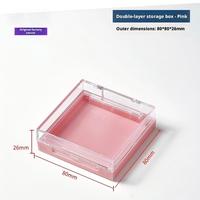 Nouvelle boîte de rangement pour ongles BOHE haut de gamme, double couche, transparente, en PE recyclable, présentoir de cartes à ongles fait main