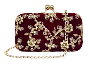 Portefeuille-pochette brodé artisanal de créateur avec des points colorés et un style de fête traditionnel élégant - Product Image 5