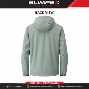 Chaqueta Cortavientos Ligera con Capucha para Hombre, Personalizada OEM, Resistente al Agua, para Deportes al Aire Libre, Directo de Fábrica, Blimpex INT - Product Image 2