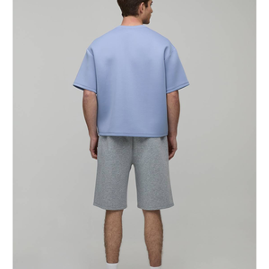 Camiseta de Corte Holgado al Por Mayor con Logotipo Impreso por Transferencia Térmica, Precio de Fábrica, OEM, Algodón, Lisa, Blanca, Uniforme de Fútbol para Hombre - Product Image 6