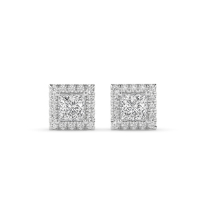 Ensemble de boucles d'oreilles pour femme en diamant de laboratoire 1,02 carat, taille princesse brillant, or 14 carats, certifié IGI, léger, style designer unique, vente en gros - Product Image 2