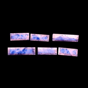 Lote al por mayor de piedras preciosas sueltas de piedra lunar arcoíris natural de 3x6mm, talla baguette, facetadas, calibradas, calidad AAA++ para fabricación de joyas. - Product Image 1